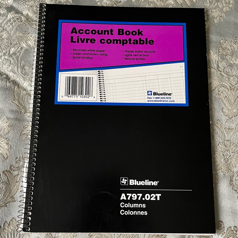 🔸3/$20🔸NWT~Blueline Account Book
